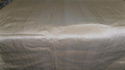 100% PURE SILK DUPIONI FABRIC CREAM X IVORY 54&quot; WITH SLUBS MM80[5]
