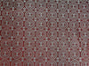 100% PURE SILK BROCADE fabric CHERRY RED X SILVER COLOR 44" wide BRO454[5]