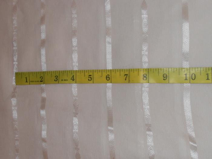White~100% silk chiffon fabric 44&quot; wide bright dobby stripe[6949/16085]