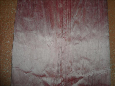 100% pure silk dupion fabric peachy pink x golden cream colour 54&quot; wide with slubs*