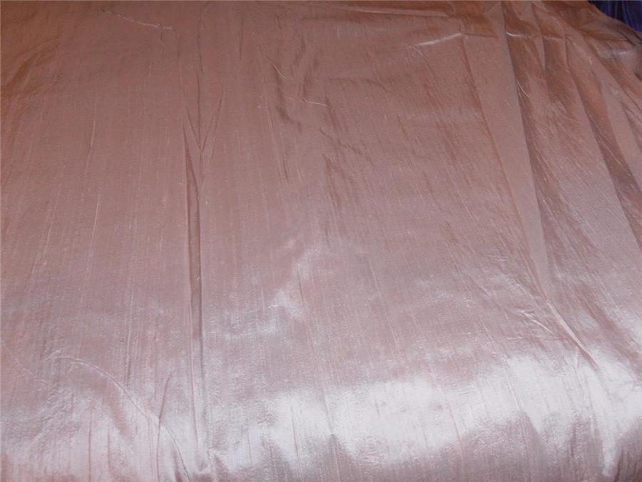 100% PURE SILK DUPION FABRIC PINK EGG SHELLcolour 54&quot; wideWITH SLUBS*