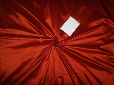 100% PURE SILK DUPION FABRIC BRICK RED COLOR 54&quot; wide WITHOUT SLUBS*DUP202[1]