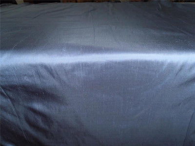 100% PURE SILK DUPIONI FABRIC DUSTY BLUE colour 44&quot;wide