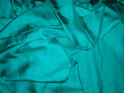100% SILK TWILL FABRIC 80 GRAMS 44&quot; INCH WIDE TEAL GREEN COLOR