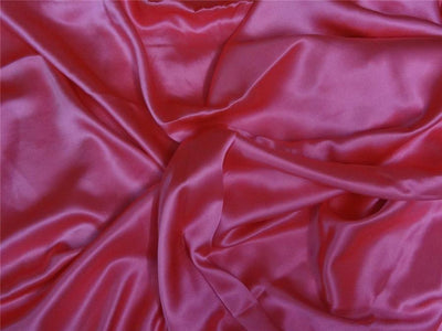 100% PURE SILK SATIN FABRIC BUBBLE GUM PINK  COLOR 120 GRAMS