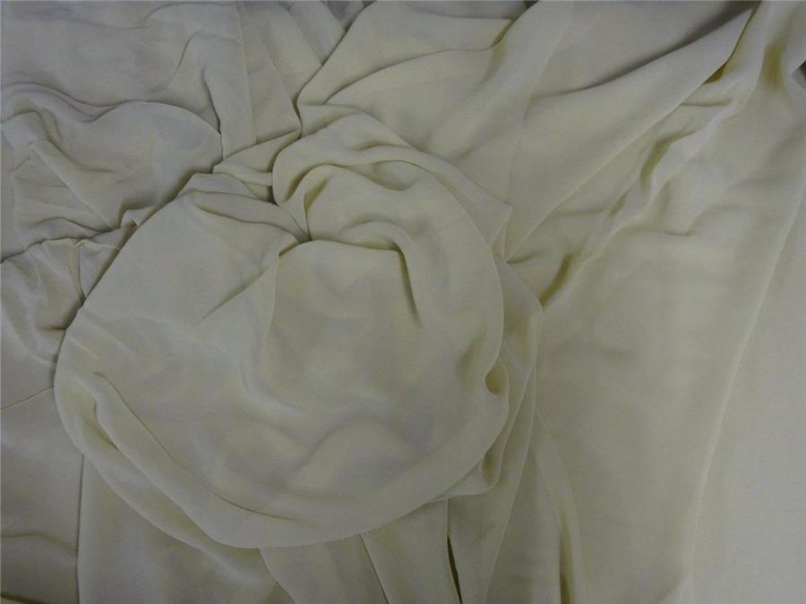 SILK GEORGETTE 54&quot; WIDE~LEMON GREEN COLOR 60 GRAMS