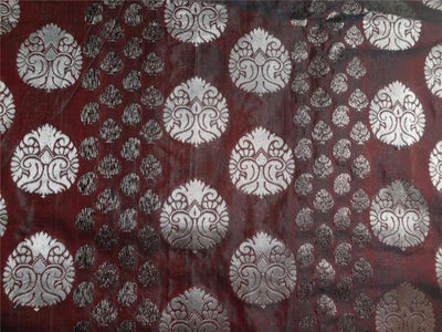 Brocade Sheer fabric Greeny Red X Metallic Gold 44&quot;Cut Piece 4.30 yrds