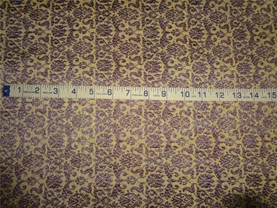 Brocade fabric Mustard X Metallic Gold Color 44&quot;Cut Pcs 3.25 yrds