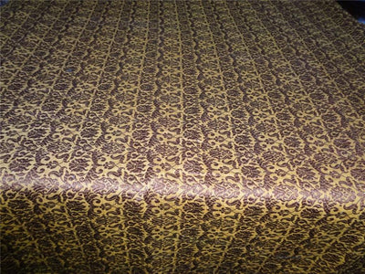 Brocade fabric Mustard X Metallic Gold Color 44&quot;Cut Pcs 3.25 yrds
