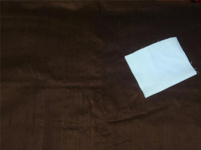 100% PURE SILK DUPION FABRIC COFFEE BROWN color 54&quot; wide WITH SLABS MM69[1]