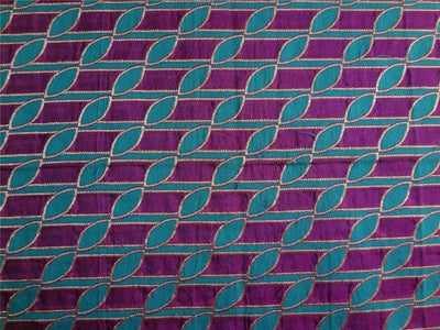 Brocade fabric Magenta,Green X Gold 44&quot;Cut Pcs 2.70 yrd