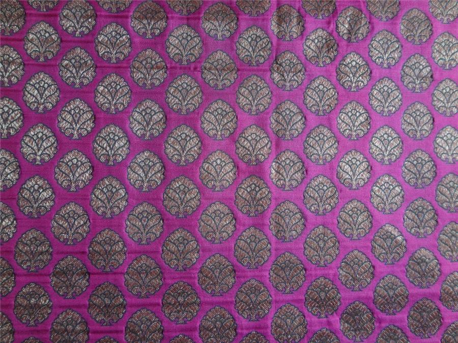 Brocade fabric Pink X Metallic Gold Color 44&quot;Cut Pcs 2.70yrd
