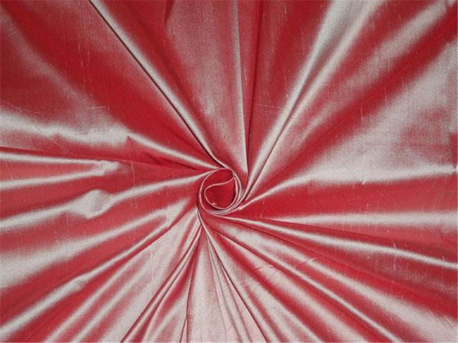 100% PURE SILK DUPION FABRIC RED X PINK colour 54&quot; wide DUP202[3]