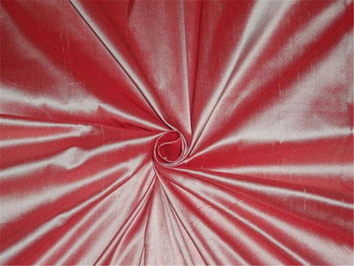 100% PURE SILK DUPION FABRIC RED X PINK colour 54&quot; wide DUP202[3]