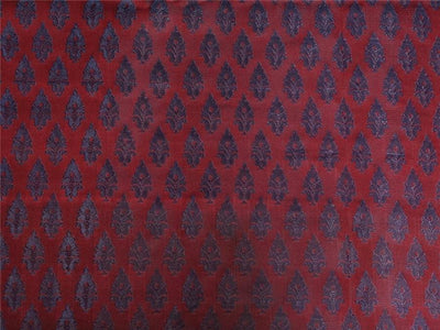 BROCADE FABRIC EMERALD IRIDESCENT BLUE X RED COLOR 44&quot;