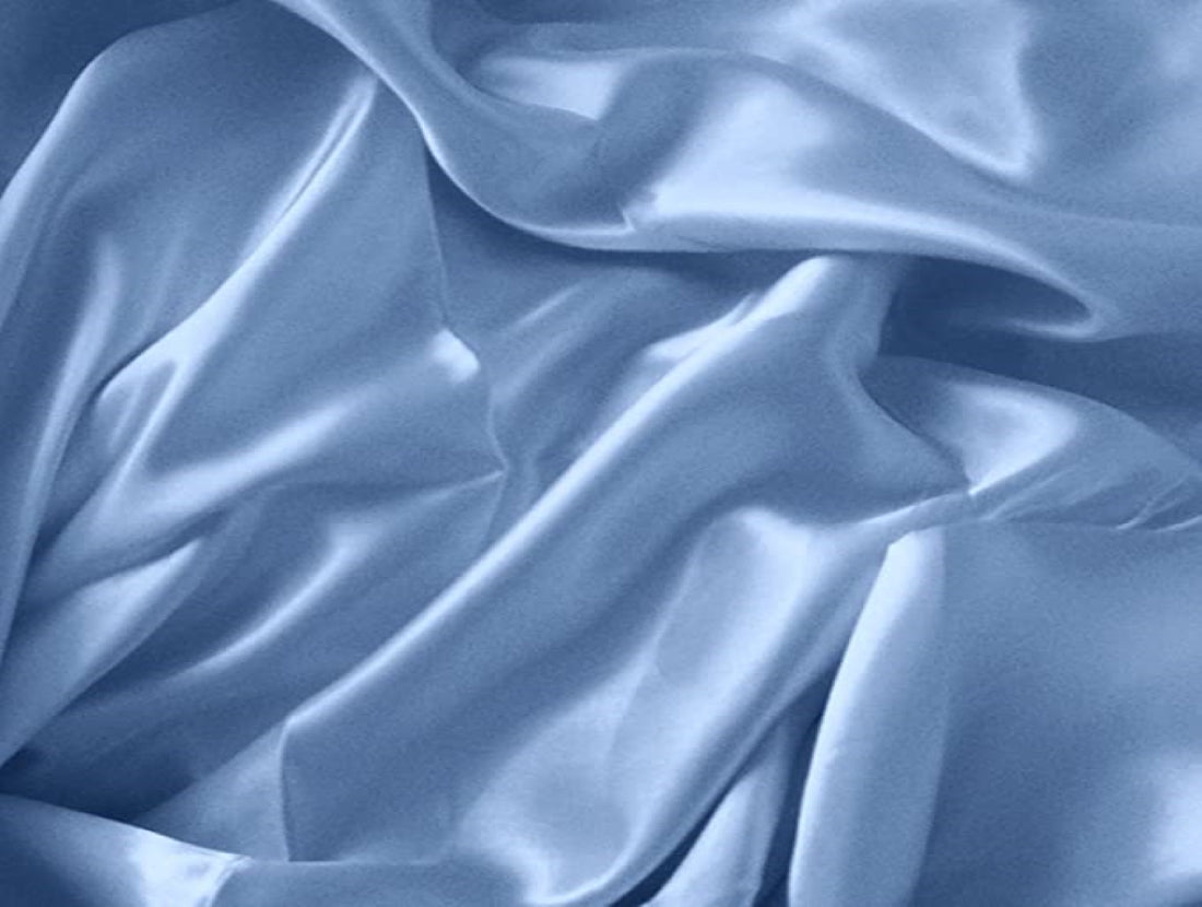 Sapphire Blue viscose modal satin weave fabric ~ 44&quot; wide.(87)