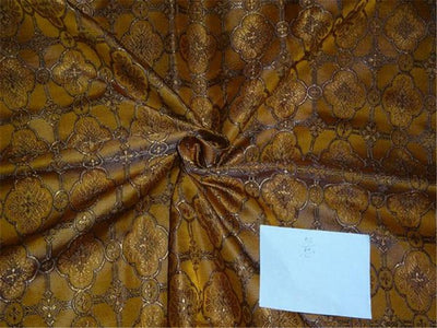 SILK BROCADE FABRIC BROWN X INK BLUE COLOR 44&quot;VESTMENT BRO476[1]