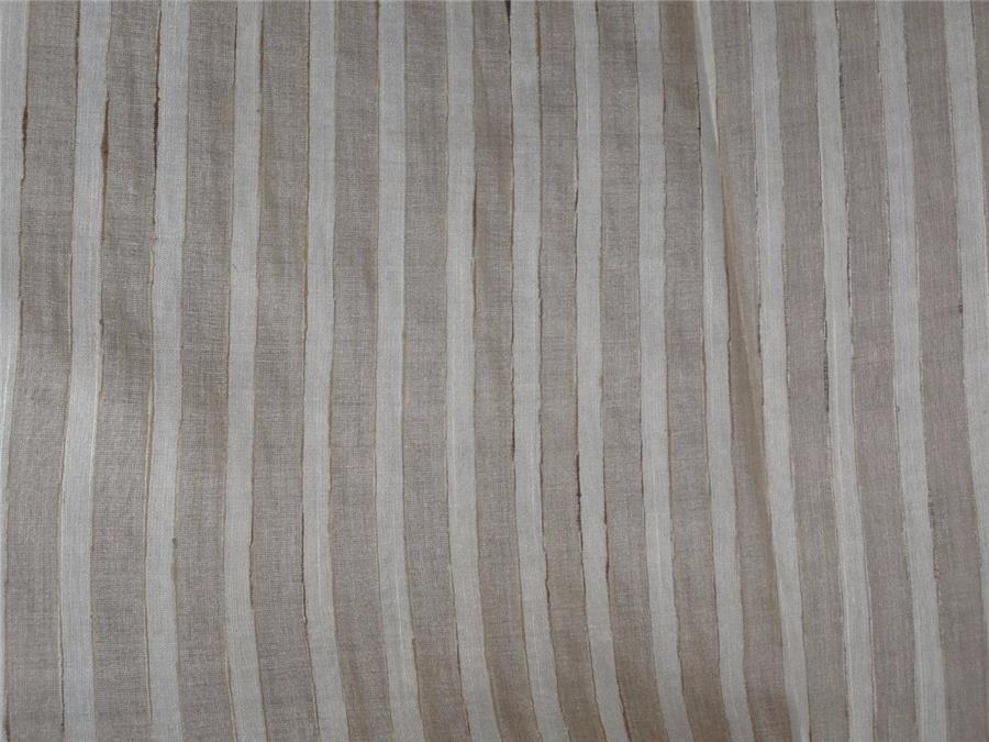 TUSSAR SILK FABRIC WITH SILK STRIPES 44&quot; WIDE