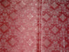 BROCADE FABRIC RED X PASTEL PINK COLOR 44&quot;INCH