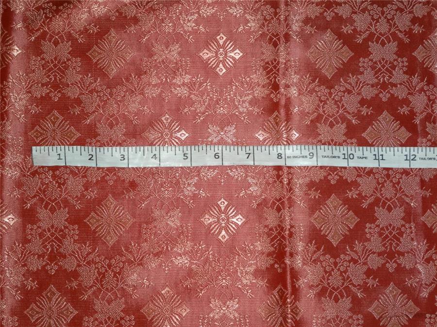 BROCADE FABRIC RED X PASTEL PINK COLOR 44&quot;INCH
