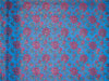 SILK BROCADE FABRIC BLUE,GREEN X PINK COLOR 44&quot;INCH