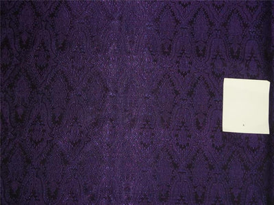 SILK BROCADE FABRIC PURPLE,BLACK COLOR 44&quot;INCH BRO487[3]