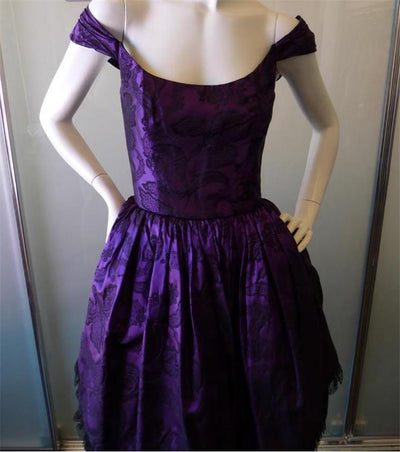 SILK BROCADE FABRIC PURPLE,BLACK COLOR 44&quot;INCH BRO487[3]