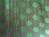 SILK Printed chiffon fabric green dots