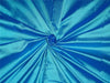 100% PURE SILK DUPION FABRIC SEA BLUE X INK BLUE colour 44&quot; wide