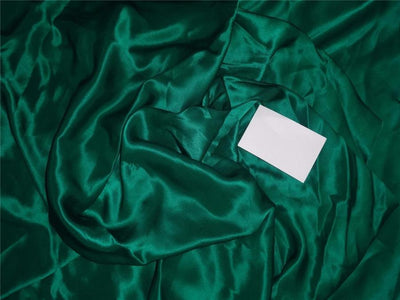 100% PURE SILK SATIN FABRIC 120 GRAMS GREEN COLOR 44&quot; wide