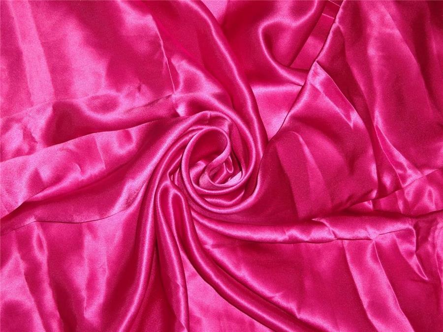 100% PURE SILK SATIN FABRIC 120 GRAMS HOT PINK colour 54&quot; wide
