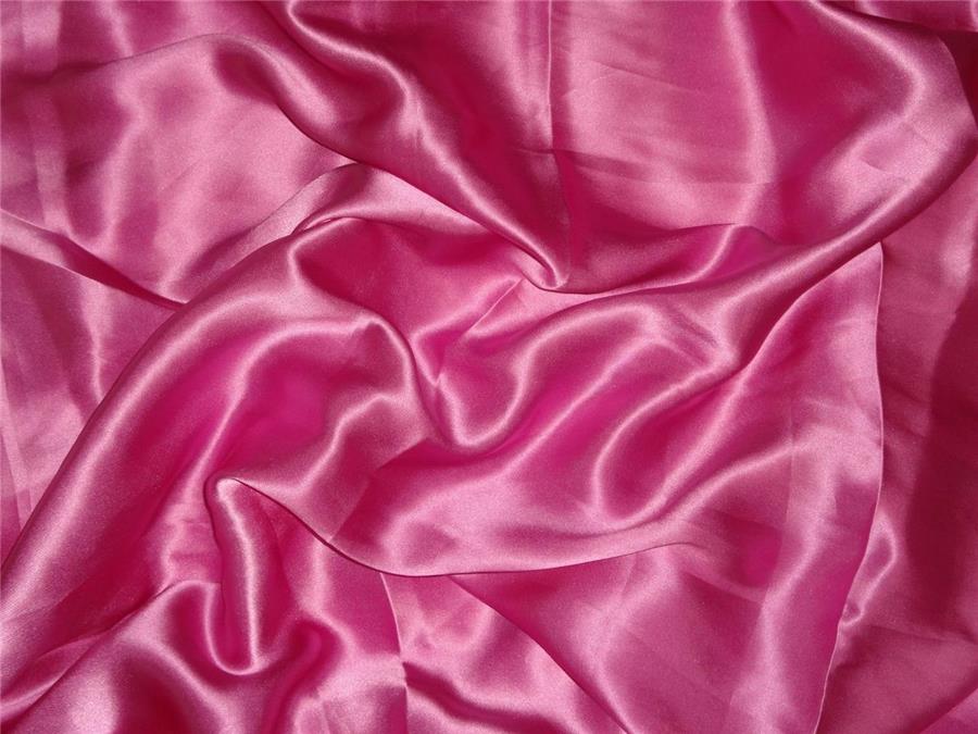 100% PURE SILK SATIN FABRIC 80 GRAMS PINK COLOR 44&quot;wide