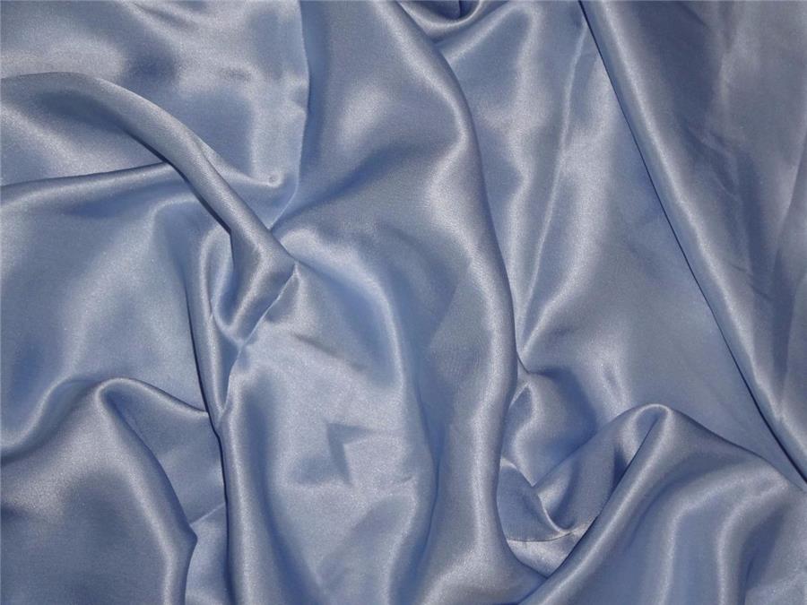 100% PURE SILK SATIN FABRIC 120 GRAMS SKY BLUE colour 44&quot;