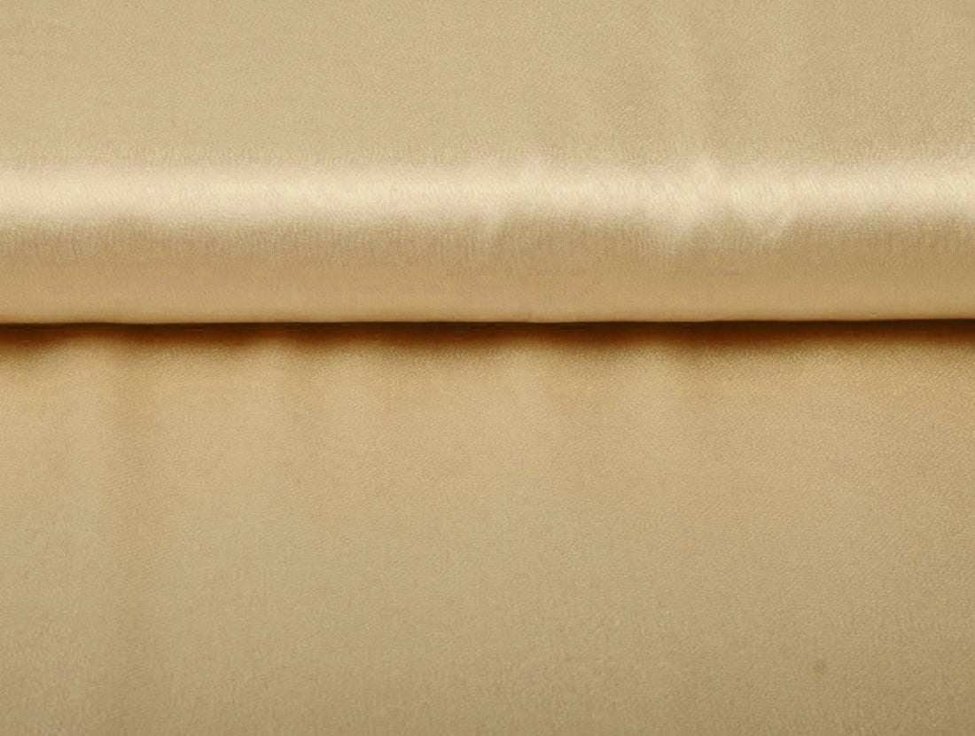 Cream Gold viscose modal satin weave fabric ~ 44&quot; wide.(88)