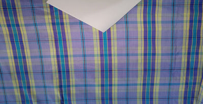Silk Dupioni Shades of Purple, Green & Blue Plaids fabric 54" wide DUPC40[3]