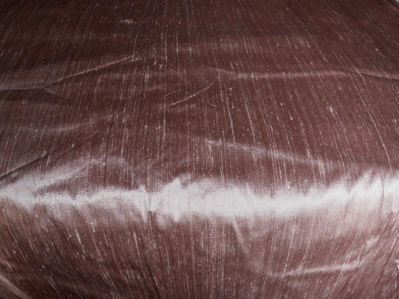 100% pure silk dupion fabric saint martin brown colour 54&quot; wide with slubs