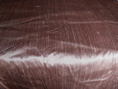 100% pure silk dupion fabric saint martin brown colour 54&quot; wide with slubs