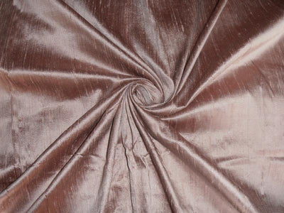 100% pure silk dupion fabric saint martin brown colour 54&quot; wide with slubs
