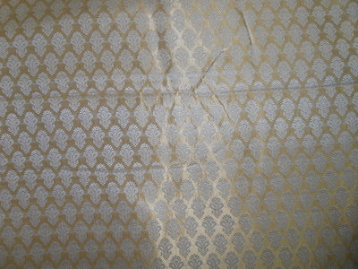 Brocade Fabric Gold white 44" wide BRO111[1]