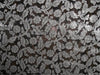 Devore  Burnout Velvet fabric Black and grey floral~ 60&quot; wide [5595]