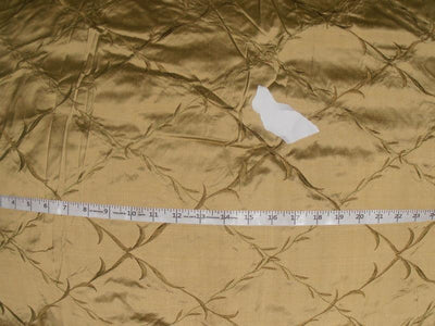 Silk Dupioni fabric 54&quot; olive green with self diamond embroidery