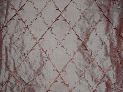 SILK DUPIONI EMBROIDERED FABRIC IRIDESCENT RED X GREEN 54&quot;WIDE DUP#E50[2]