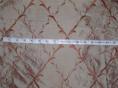 SILK DUPIONI EMBROIDERED FABRIC IRIDESCENT RED X GREEN 54&quot;WIDE DUP#E50[2]