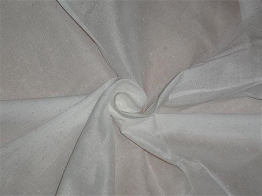 WHITE cotton modal fabric DOBBY dot DESIGN 54&quot; bookII US7136
