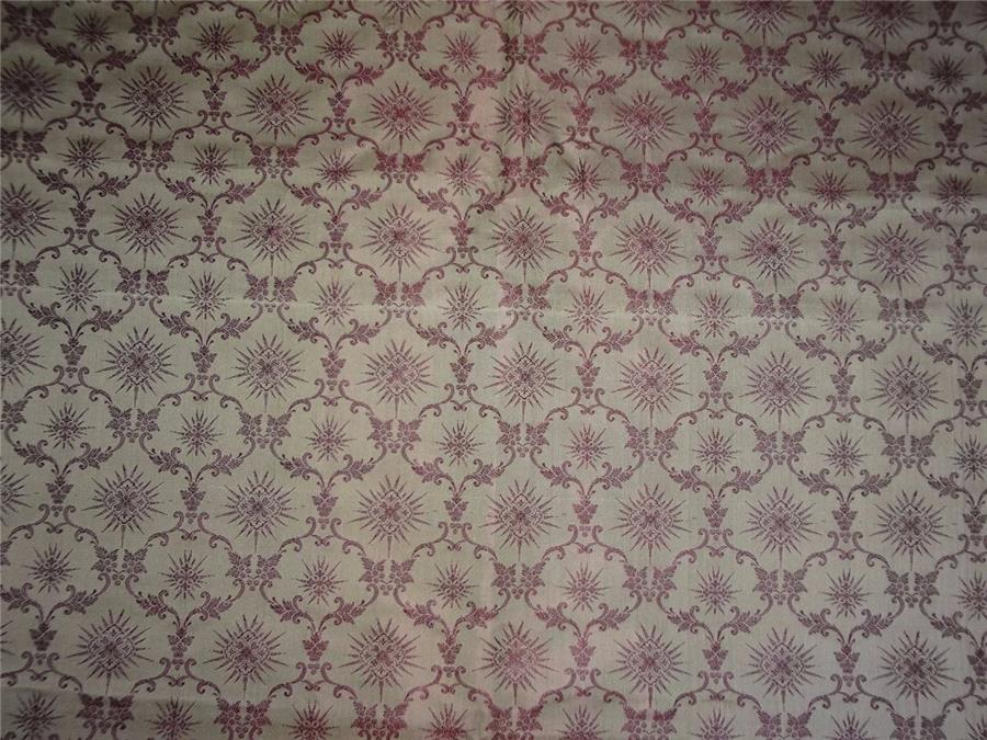 SILK BROCADE FABRIC DARK NUDE X MAROON COLOR 44" WIDE BRO494[3]