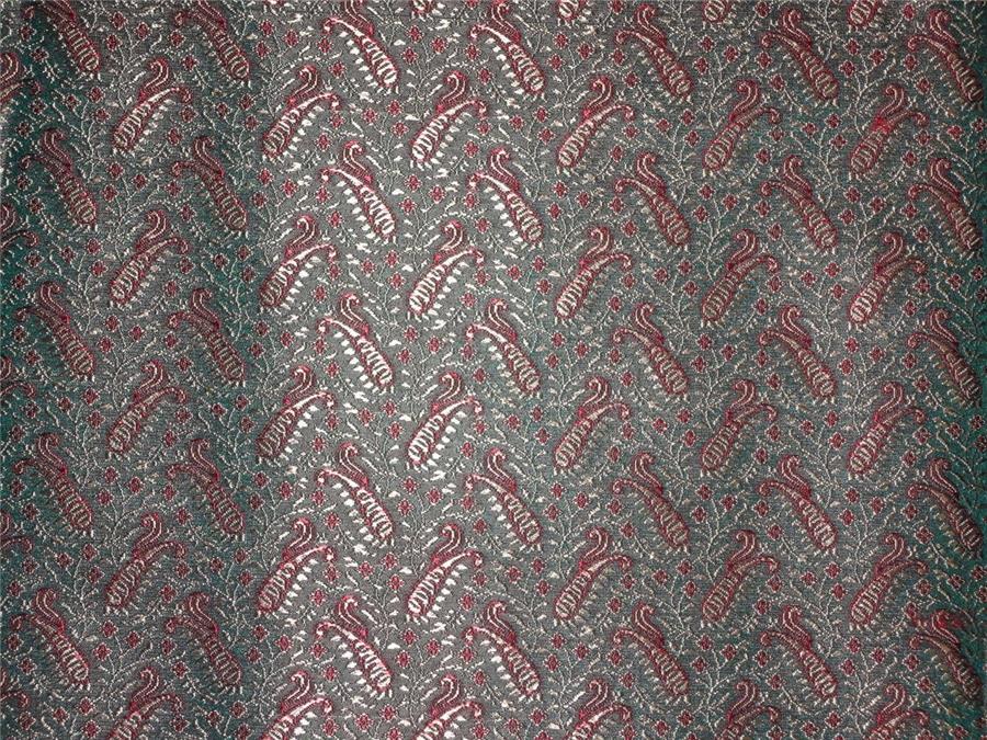 silk brocade fabric metallic gold with red and green color 44" wide BRO495[3]