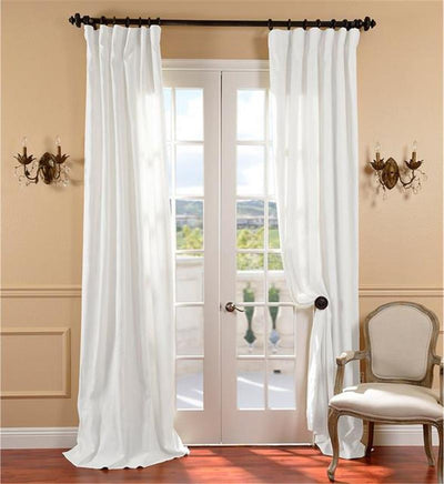 Straight linen curtains a set of 2 53&quot; wide and 90&quot; long