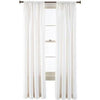 100% SILK DUPION 3&quot; ROD TOP CURTAIN WHITE IVORY COLOR 51&quot; WIDE AND 90&quot; LONG