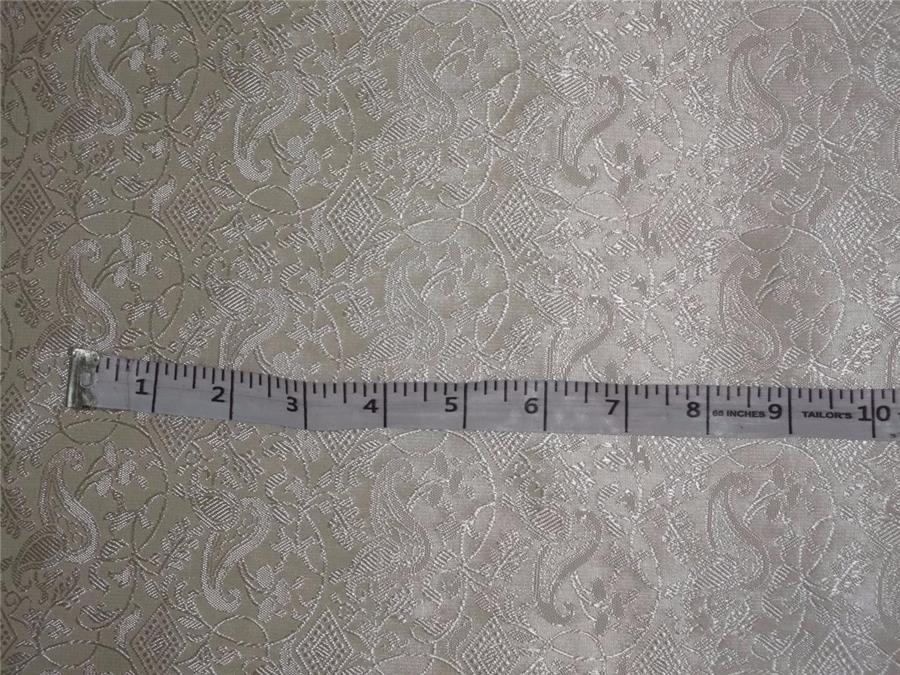 SILK BROCADE FABRIC CREAM COLOR 44" WIDE BRO496[5]