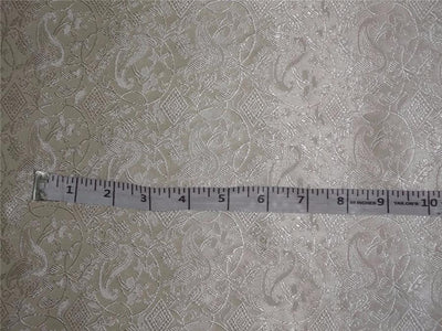 SILK BROCADE FABRIC CREAM COLOR 44" WIDE BRO496[5]